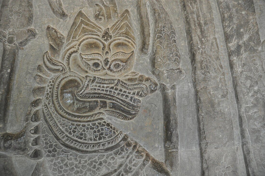 Angkor (Cambodia): bas-relief at the Angkor Wat