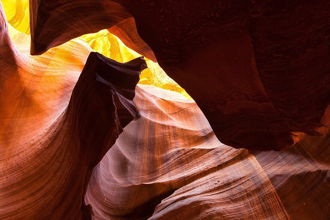 Antelope canyon, Arizona, Curves, Delicate, Desert, Landscape, Nature, Navajo land, Page, Rock, Sandstone, Scenic, Southwest, United states of america, S19-1107327, agefotostock
