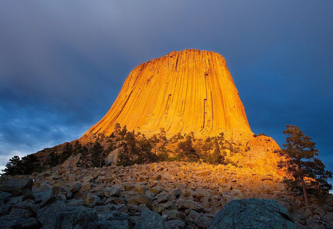 Devil's Tower, Landscape, lava, monolith, scenic, tower, USA, vocano, Wyoming, S19-1190512, AGEFOTOSTOCK