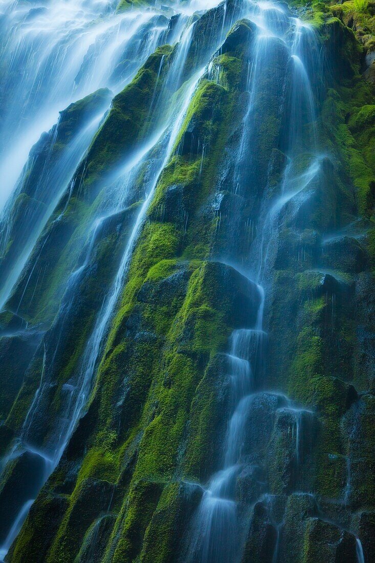 Cascade mountain, dreamy, Landscape, mountain, Oregon, Proxy Falls, scenic, stream, USA, water, waterfall, S19-1190545, AGEFOTOSTOCK