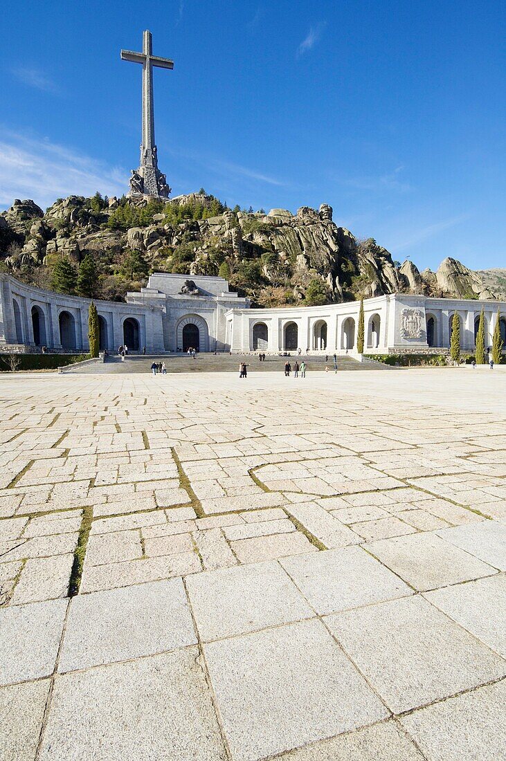 view of monument valley of the fallen in San Lorenzo del Escorial, Madrid, Spain