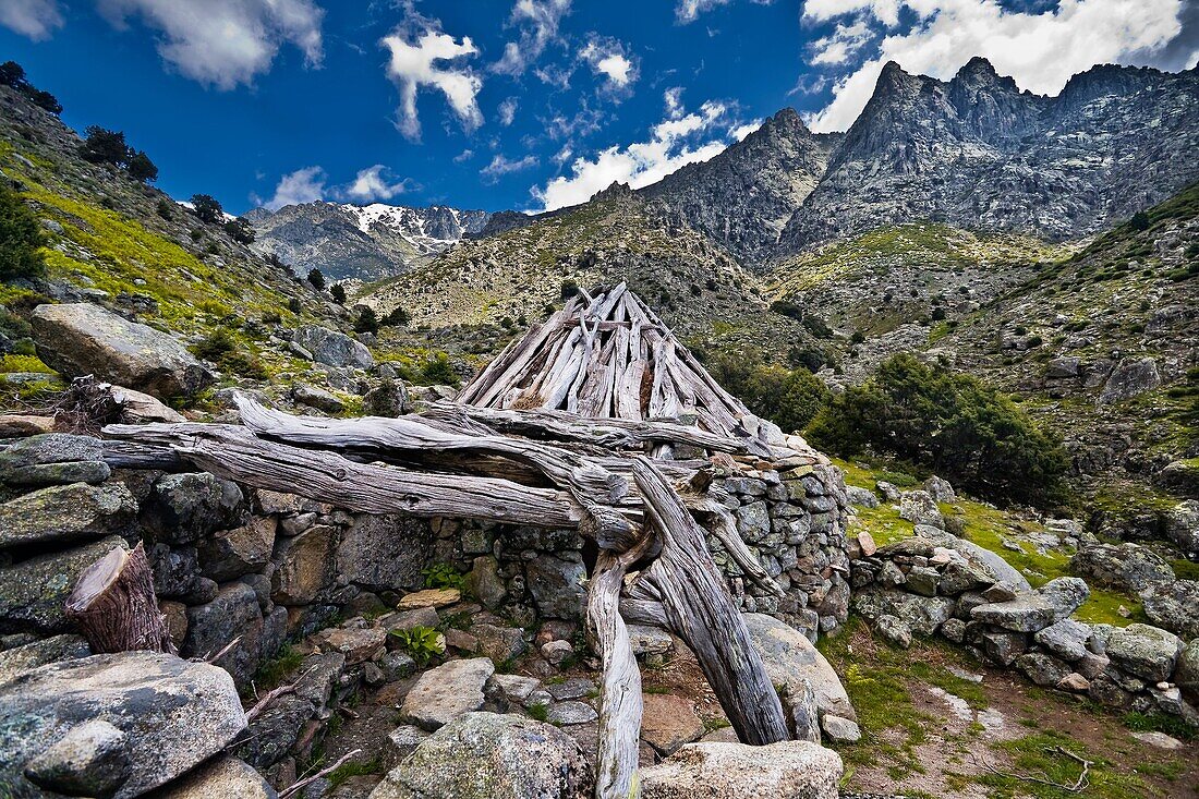 Chozos of Tio Domingo in the Sierra de Gredos Ávila Castilla Leon Spain