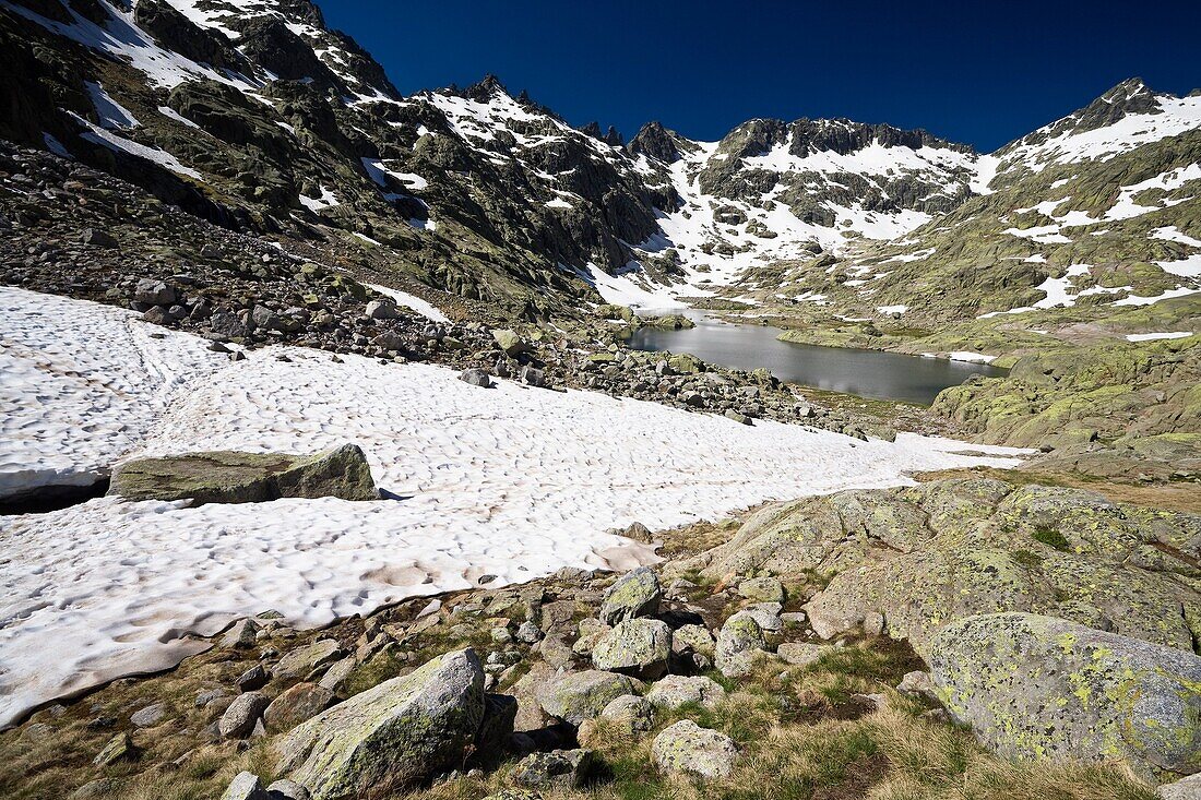 Laguna Grande in the Sierra de Gredos Avila Castilla León Spain