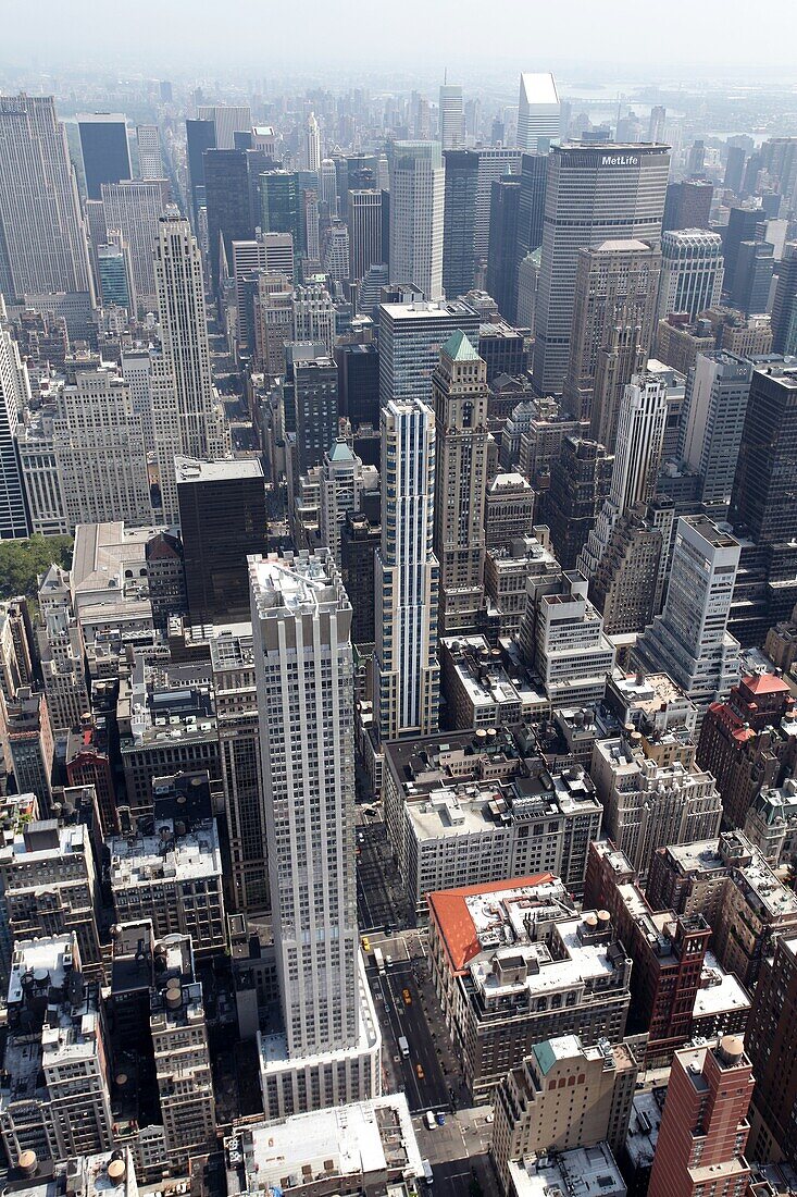 View from the Empire State Building in Manhattan, New York City, USA