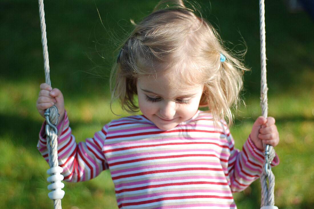 Little Girl On A Swing, Somme (80), Picardy, France