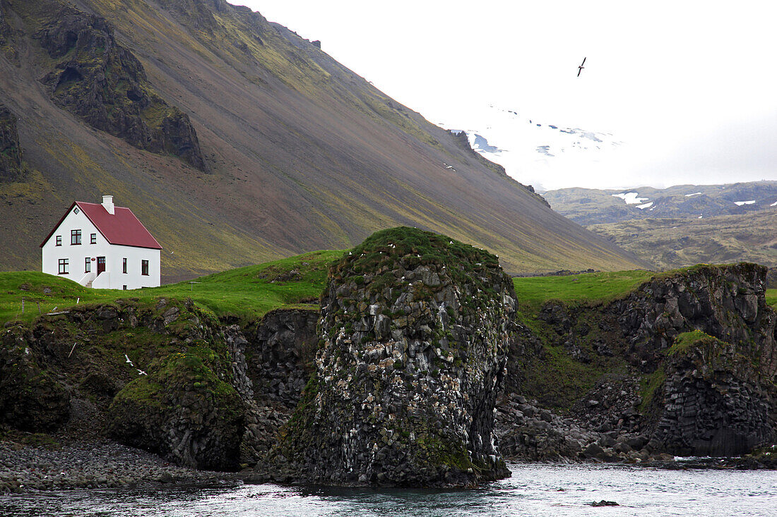 Arnastapi, Fishing Port, Basalt Peak, Snaefellsnes Peninsula, Europe, Iceland