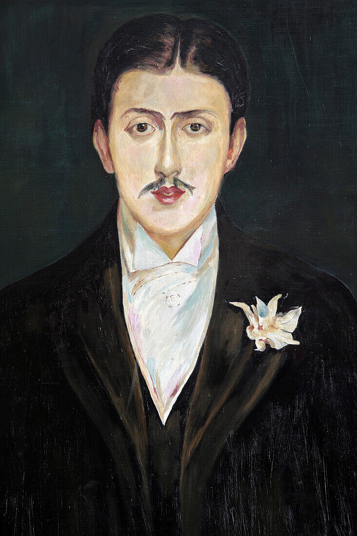 Portrait Of Marcel Proust By Jacques-Emile Blanche (1892), Tante Leonie's House, Illiers-Combray, Ideal Childhood Village Of The Writer Marcel Proust In His Novel 'Remembrance Of Things Past', Eure-Et-Loir (28), France