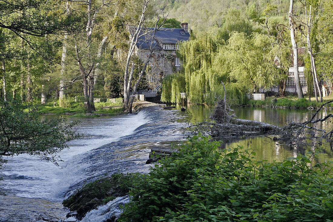 Small Cascades On The Orne River Near The Village Of Clecy, Swiss Normandy, Orne (61), France