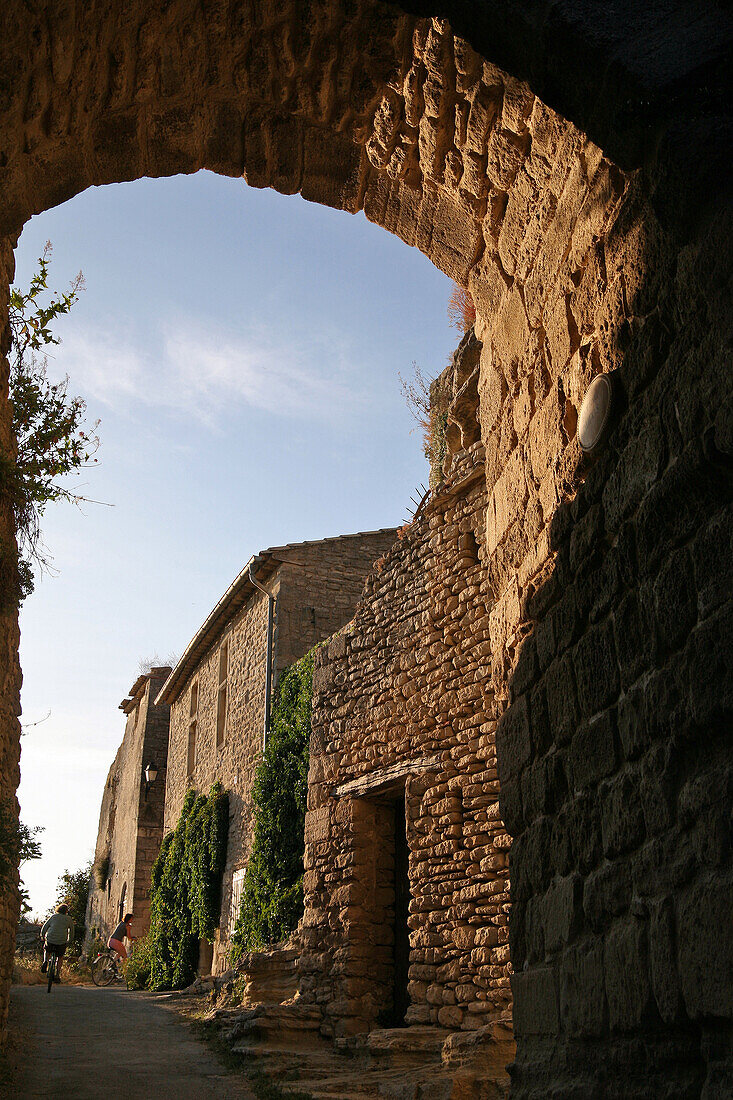 Small Street In The Fortified Village Of Saignon On The Northern Slope Of The Haut Luberon, Vaucluse (84), France