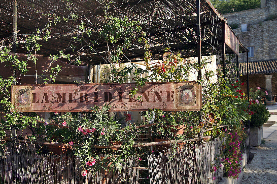 Restaurant 'La Meridienne', Village Square, Oppede-Le-Vieux, Vaucluse (84), France