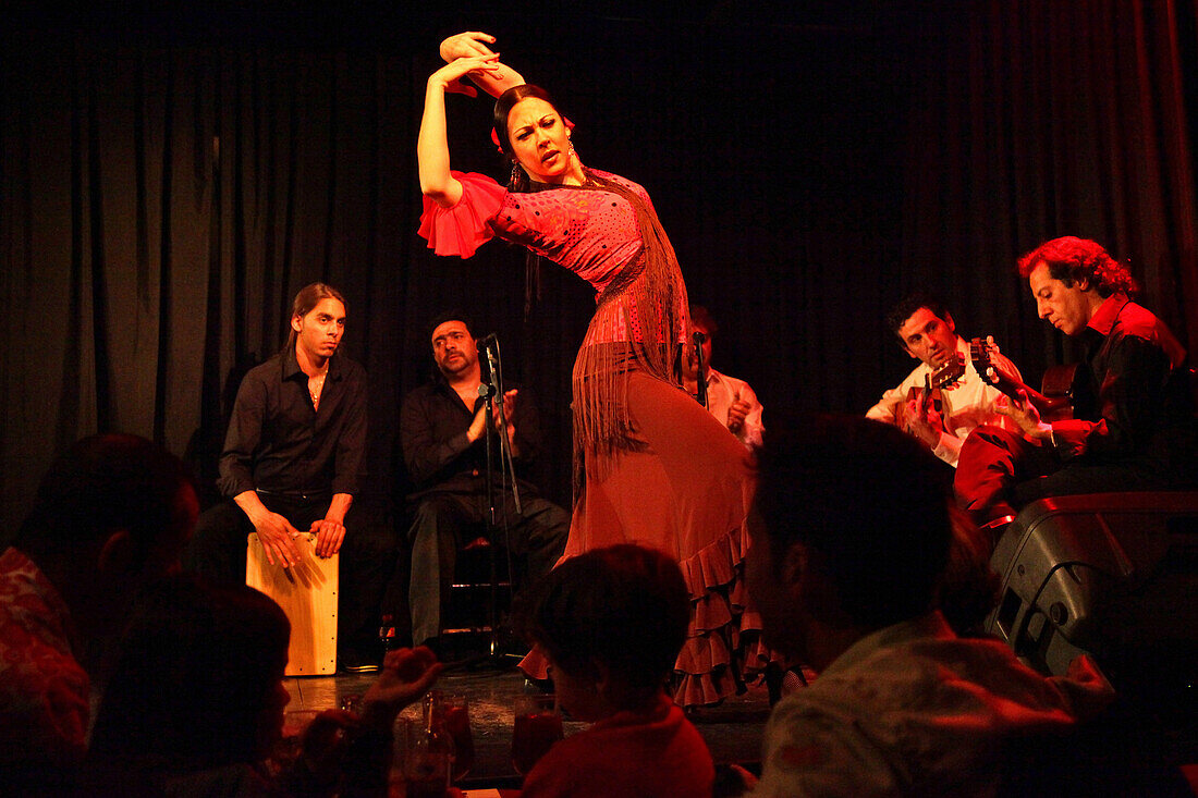 Flamenco Dance At The Casa Tapas, Madrid, Spain