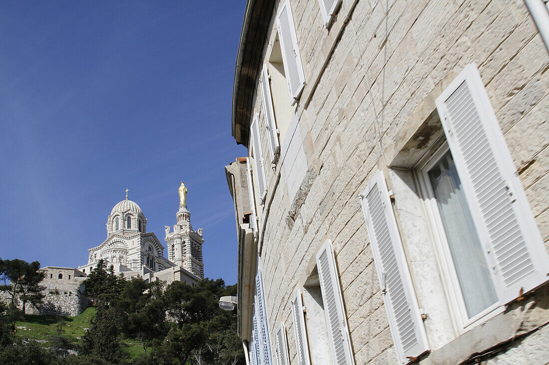Notre-Dame De La Garde Basilica, Also Called The Ìbonne Mereî (Good Mother), 6Th Arrondissement, Marseille, Marseille, Bouches-Du-Rhone (13), France