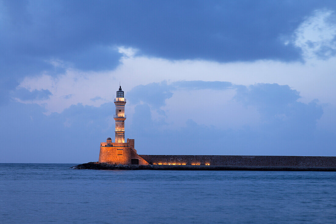 Lighthouse, Venetian port, Chania, Crete, Greece