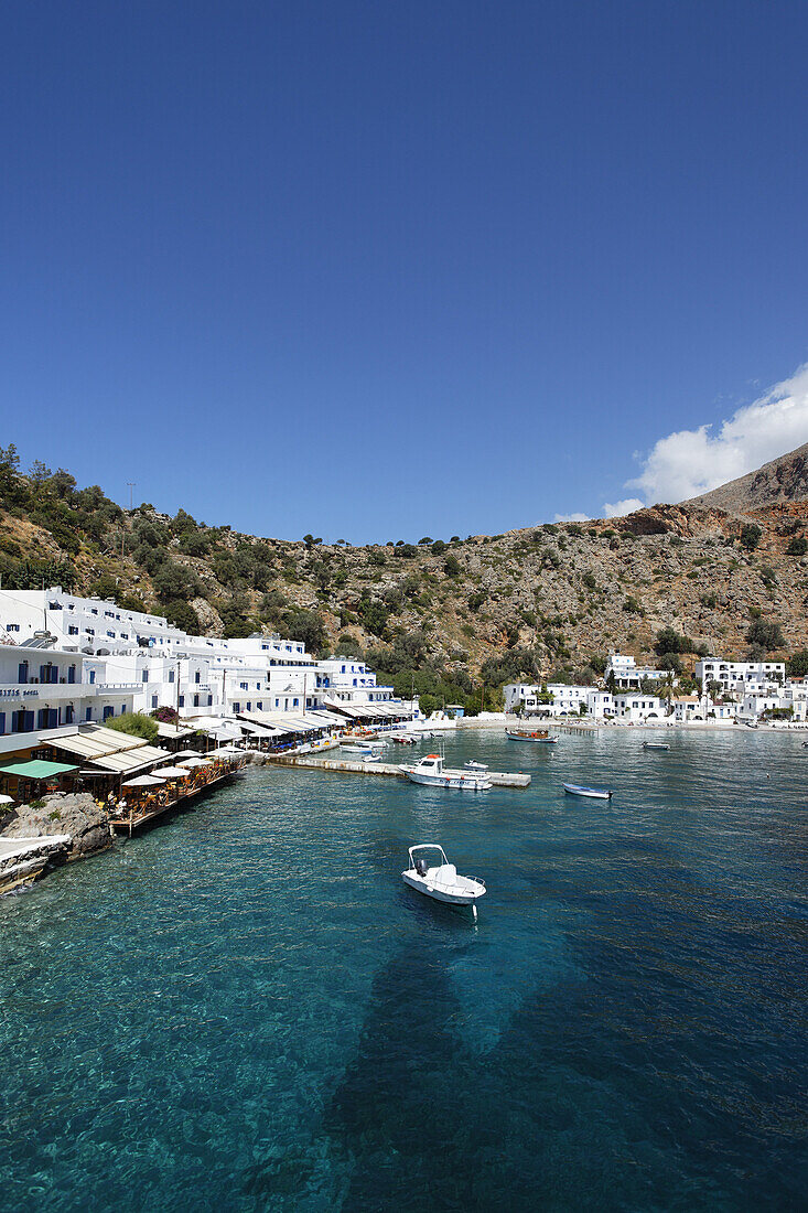 View to Loutro, Chania Prefecture, Crete, Greece