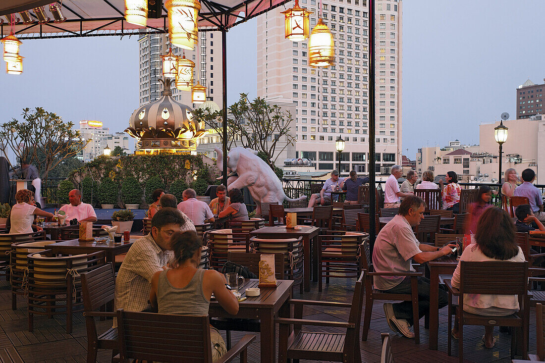 Restaurant, Dachterrasse, Rex Hotel, Ho Chi Minh Stadt, Vietnam
