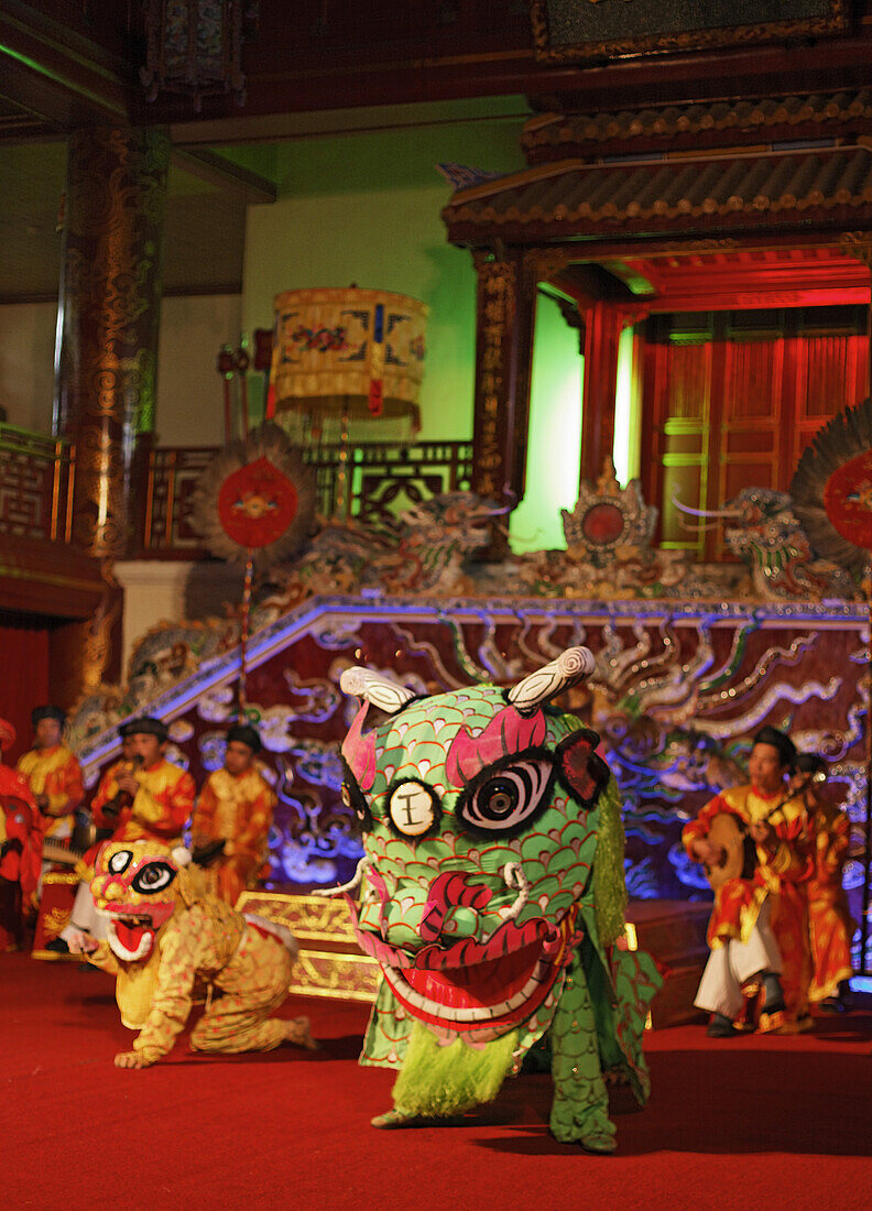 Theateraufführung, Kaiserliches Theater, Zitadelle, Kaiserstadt, Hue, Trung Bo, Vietnam