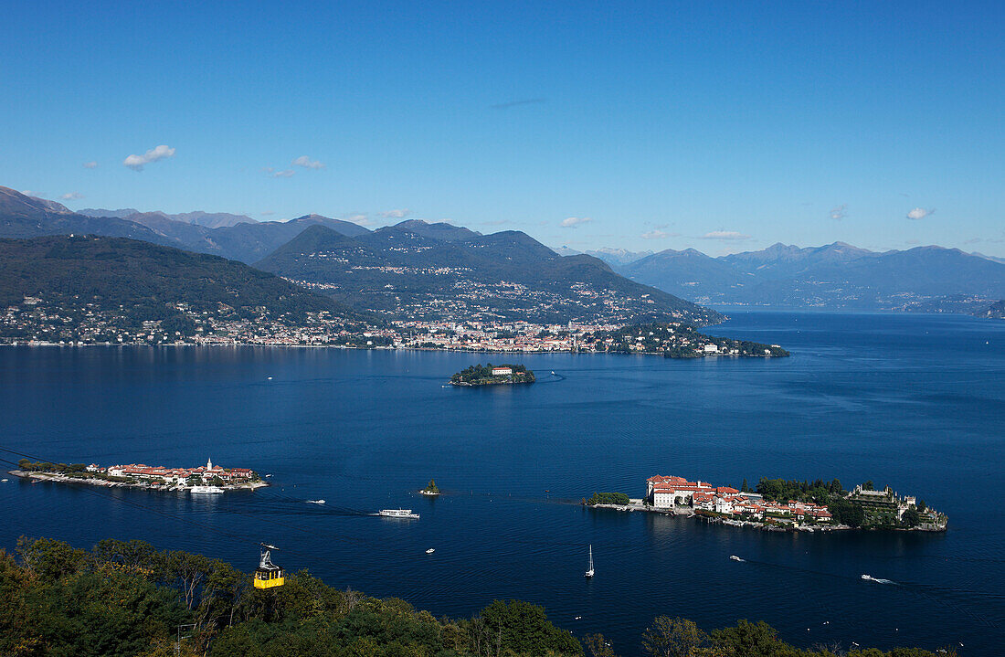 Funiculare Mottarone, Isola dei Pescatori, Isola Bella, Stresa, Lago Maggiore, Piemont, Italien