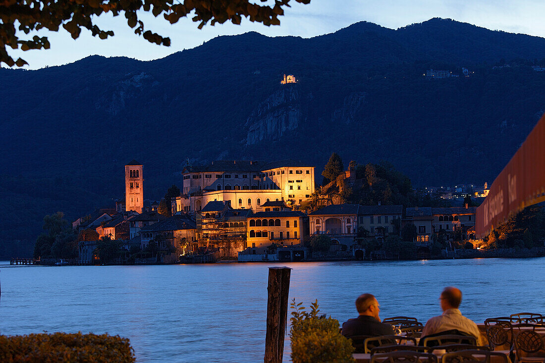 Isola di San Giulio, Orta San Giulio. Lago die Orta, Piemont, Italien