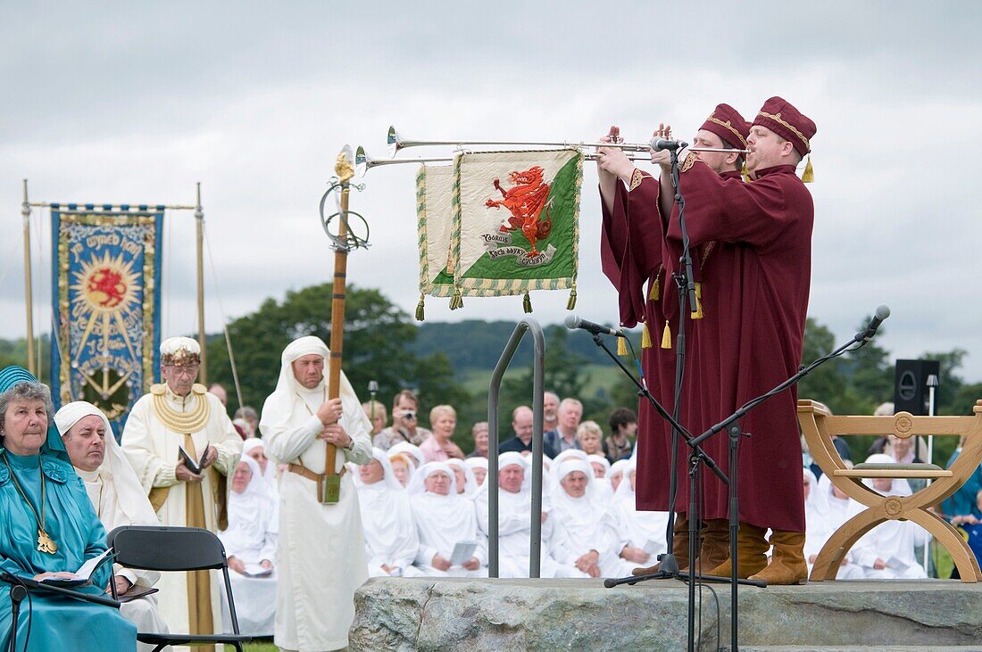 The Gorsedd of the Bards ceremony at the National Eisteddfod of Wales, Bala, Gwynedd, August 2009