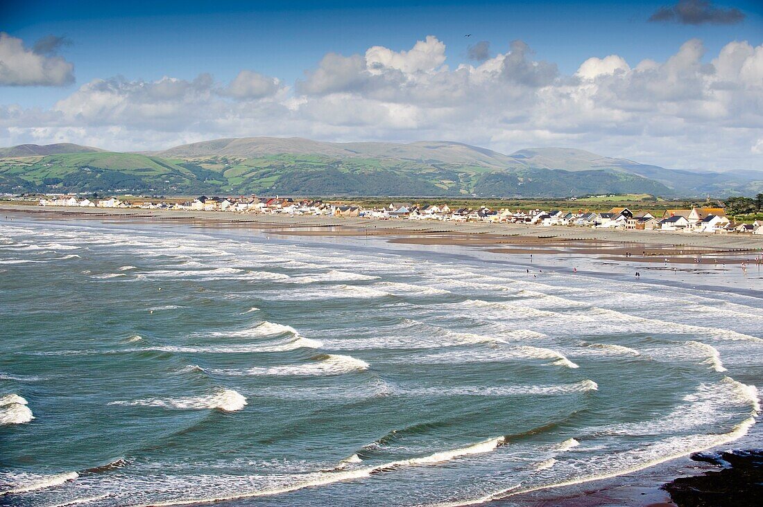 Borth village, Cardigan Bay coast, Ceredigion, west wales UK