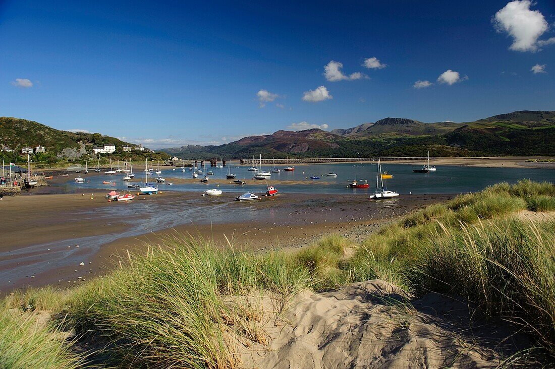 September afternoon - The Mawddach river estuary and Cadair Idris mountain, Snowdonia National Park, North Wales, UK