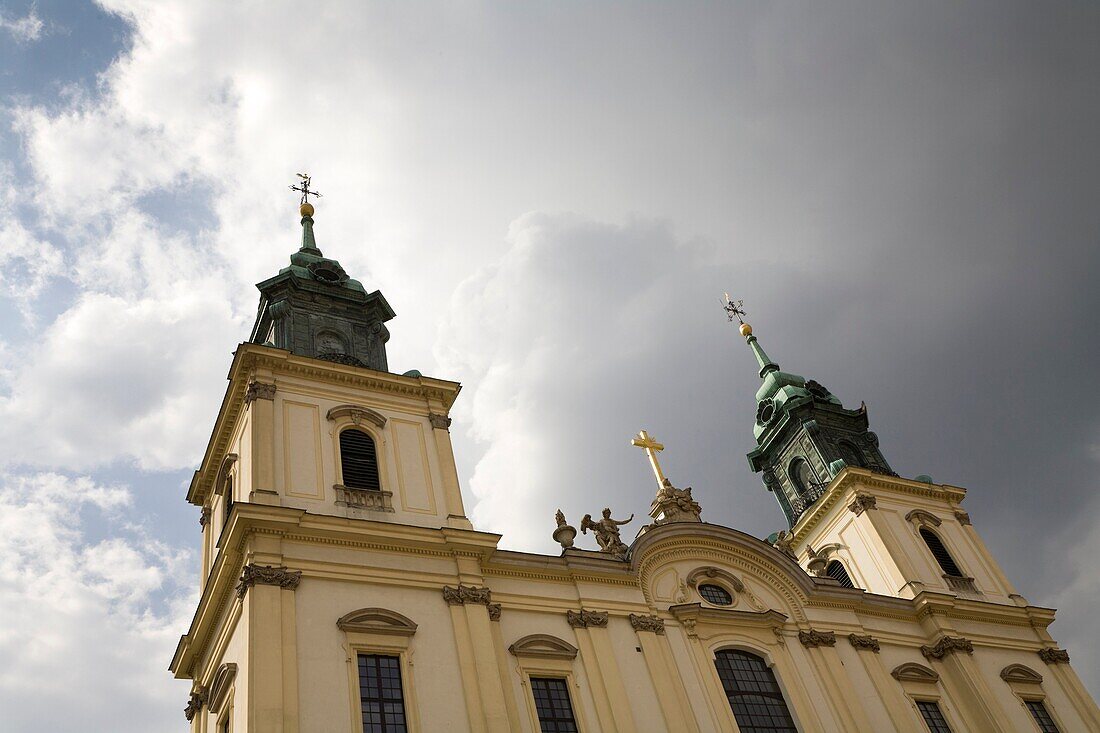 Holy Cross Church on Krakowskie Przedmiescie street is one of the most notable baroque churches in Warsaw, Poland