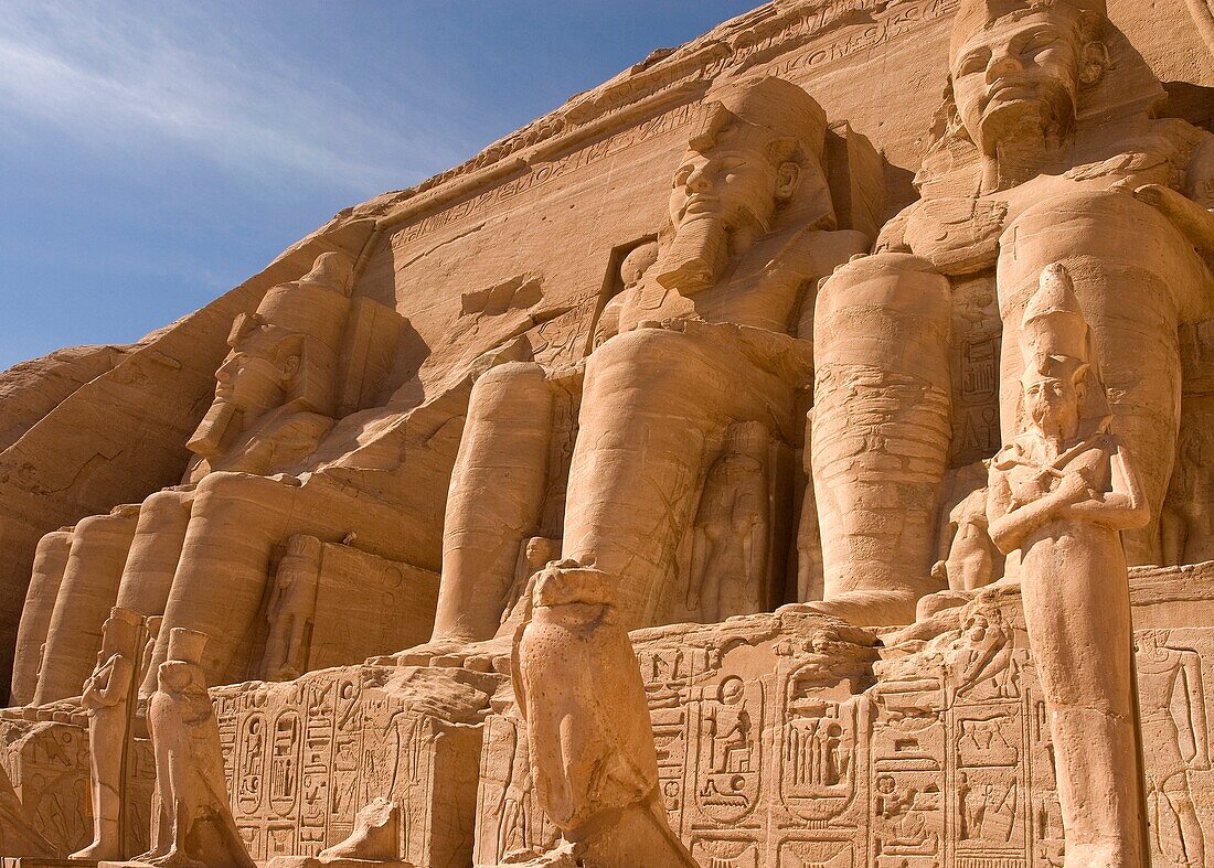 The colossal statues at Abu Simbel