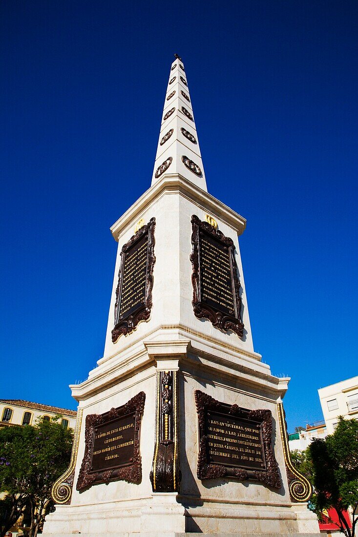 Obelisk in Plaza de la Merced Malaga Spain