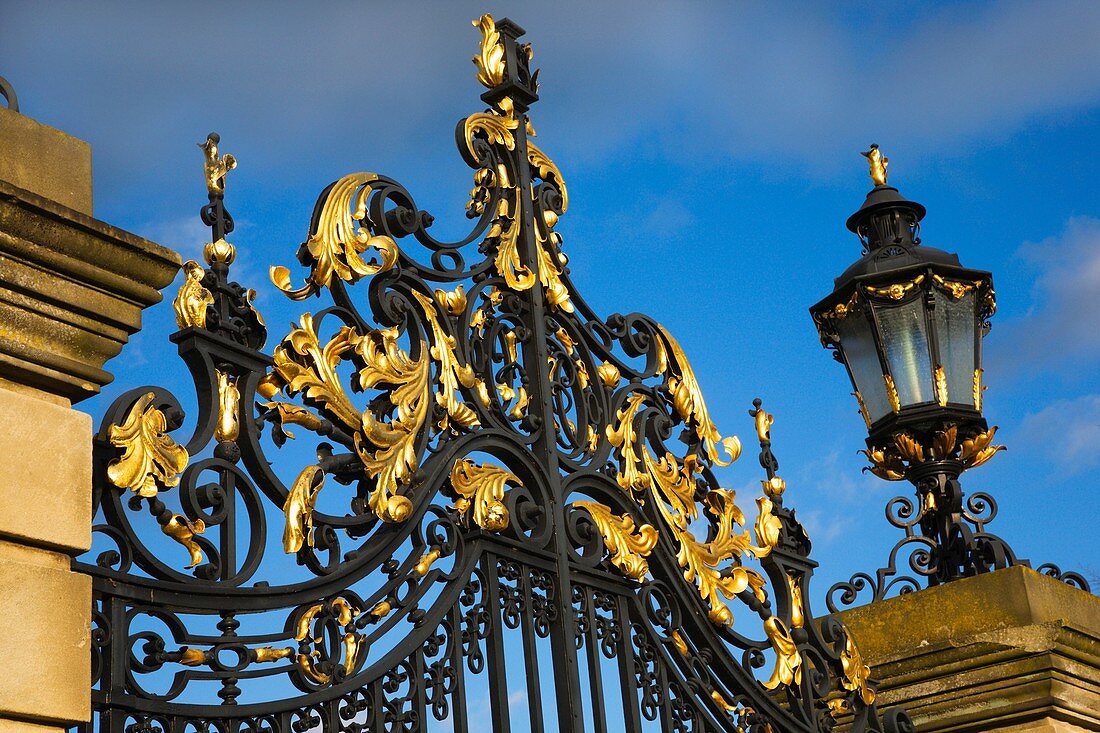 Gate Detail at The Bowes Museum Barnard Castle County Durham England