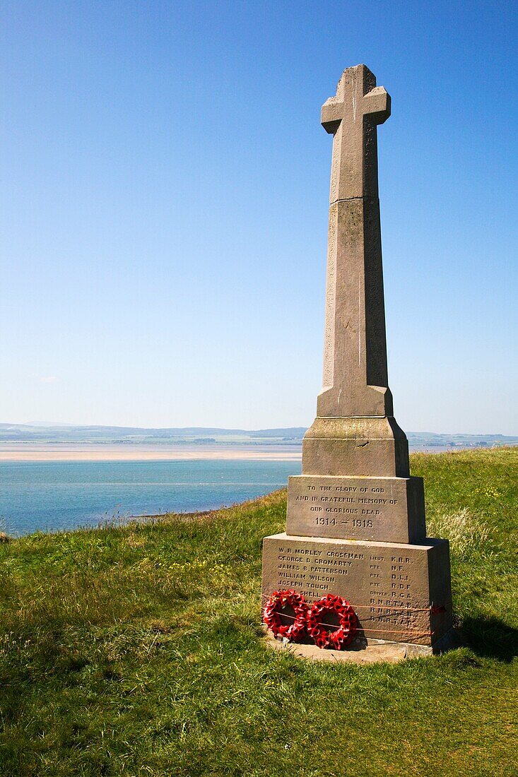 War Memorial on The Heugh Lindisfarne Northumberland England