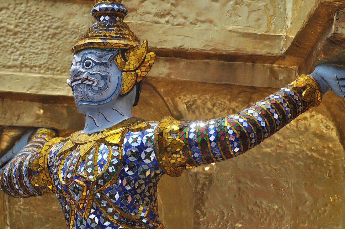 Bangkok (Thailand): a Garuda’s statue at the Wat Phra Kaew