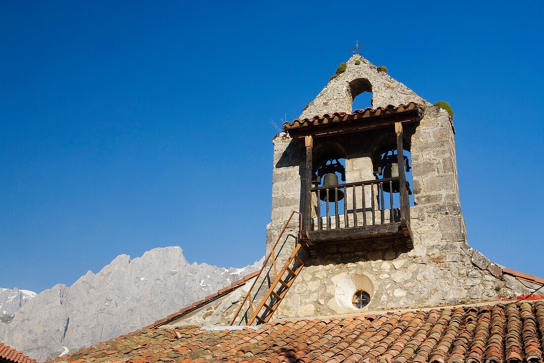 Posada de Valdeón church Picos De Europa National Park León province Castilla y León Spain