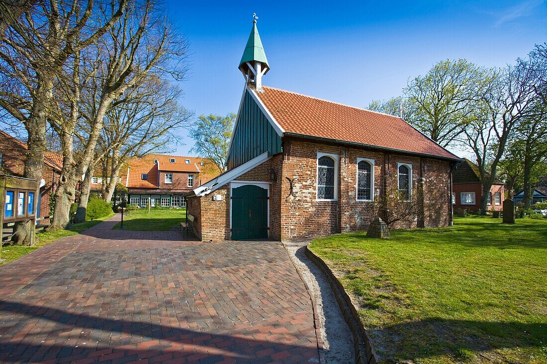 The Old Island Church on the island of Spiekeroog in Germany, Europe