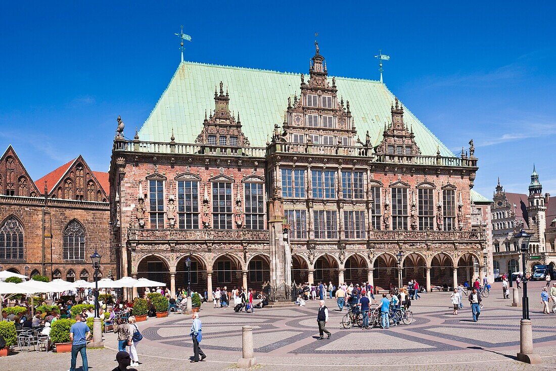 Historic town hall in Bremen, Germany, Europe