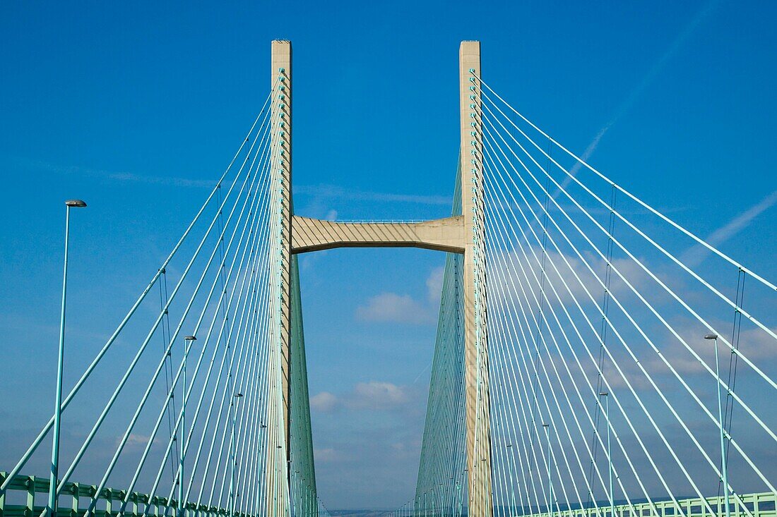 The Second Severn Crossing. Ail Groesfan Hafren. Bridge over river Severn between England and Wales. UK.