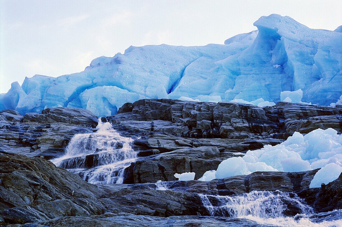 Norway, Nordland, Svartisen Glaciar