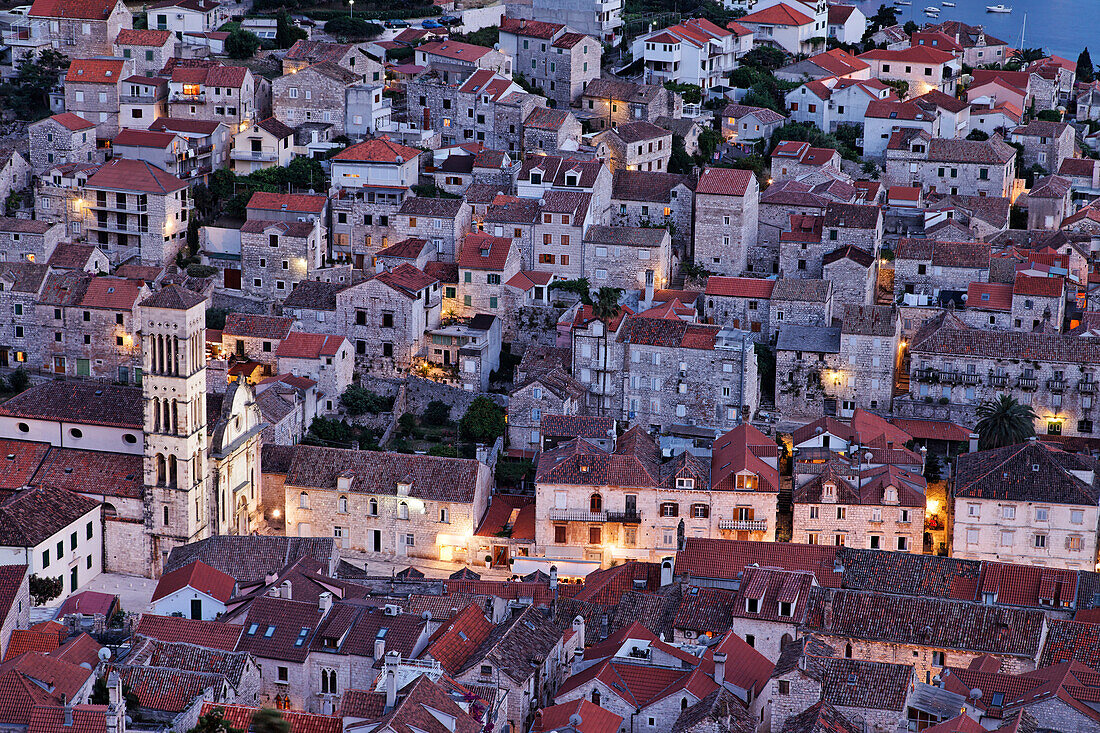 Kathedrale St Stjepan, Altstadt, Hvar, Split-Dalmatien, Kroatien