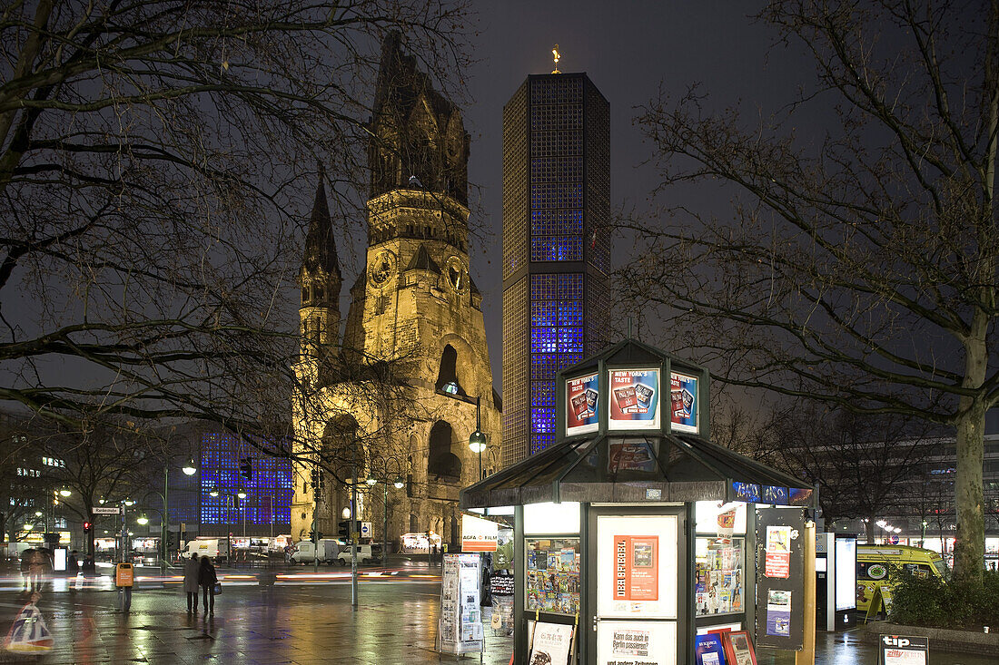 Kaiser Wilhelm Memorial Church, Breitscheidplatz, Berlin Mitte, Berlin, Germany, Europe