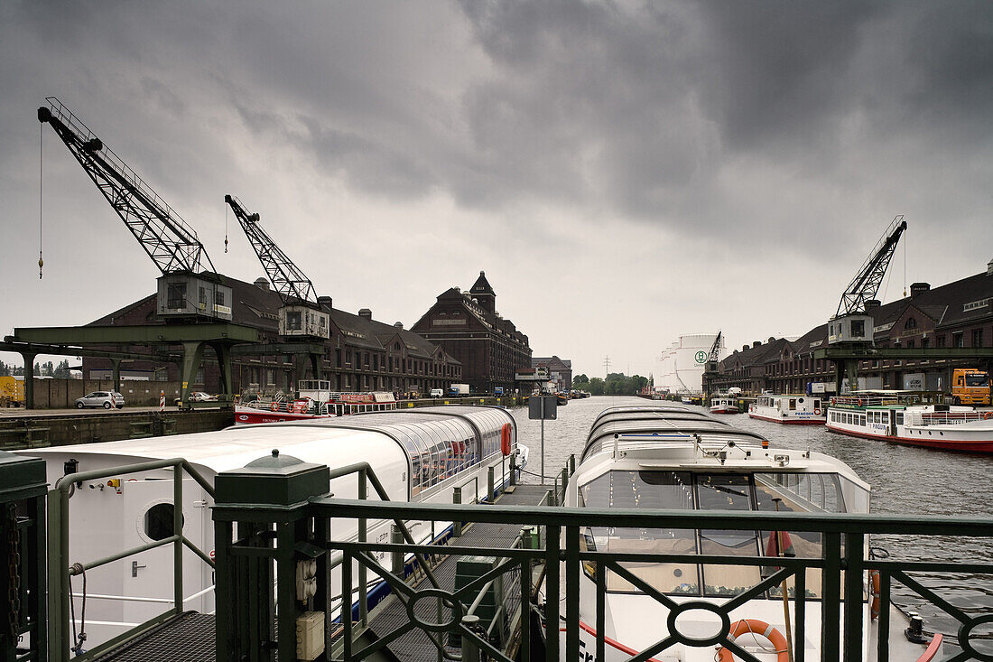 Excursion boats at Westhafen, Berlin, Germany, Europe