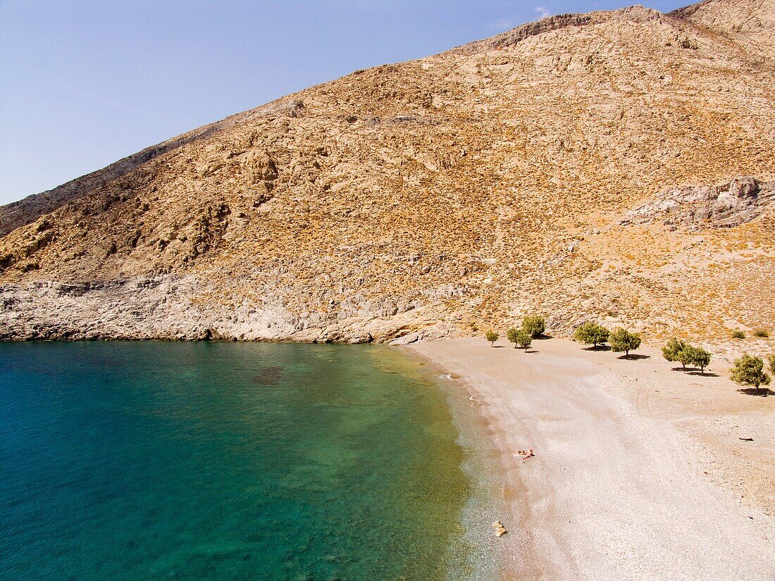 europe, greece, dodecanese, astypalea island, vatses bay, beach