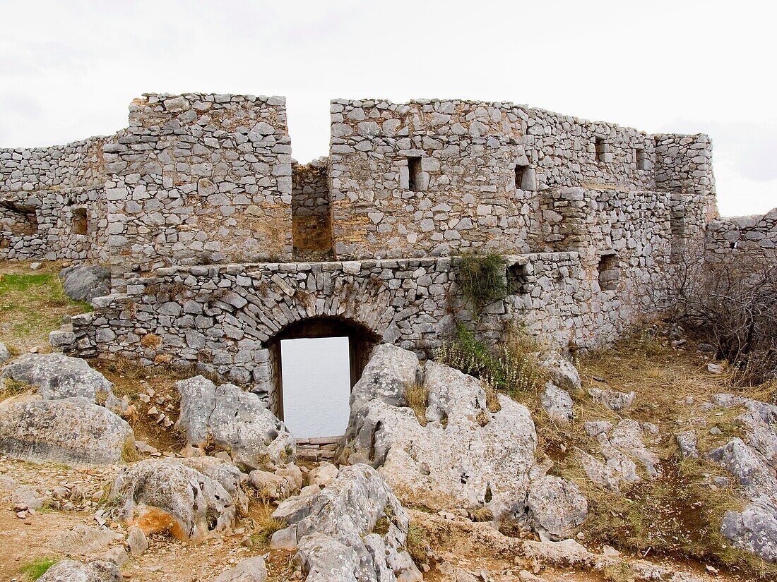 europe, greece, peloponnese, nafplio, fortress of palamidi