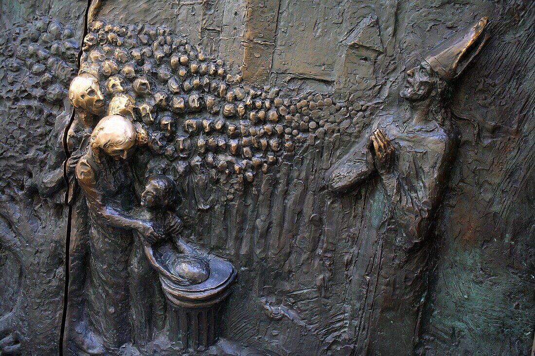 detail of the door of the Cathedral of the Annunciation in Ljubljana, Slovenian capital