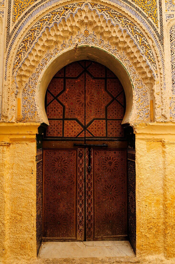 A traditional Doorway in the Medina, Meknes, Morocco, North Africa