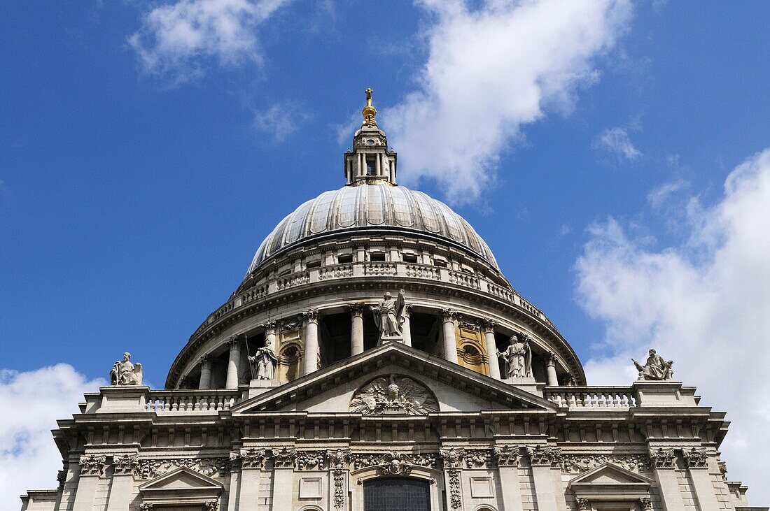 The Dome of St Paul's Cathedral, London, England, UK