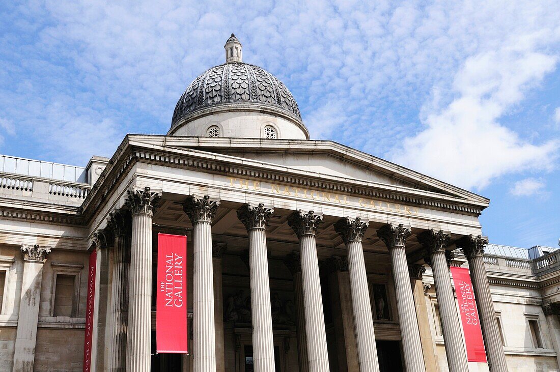 The National Gallery, Trafalgar Square, London, England, UK