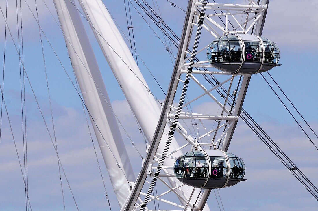 Detail of The London Eye, London, England, UK