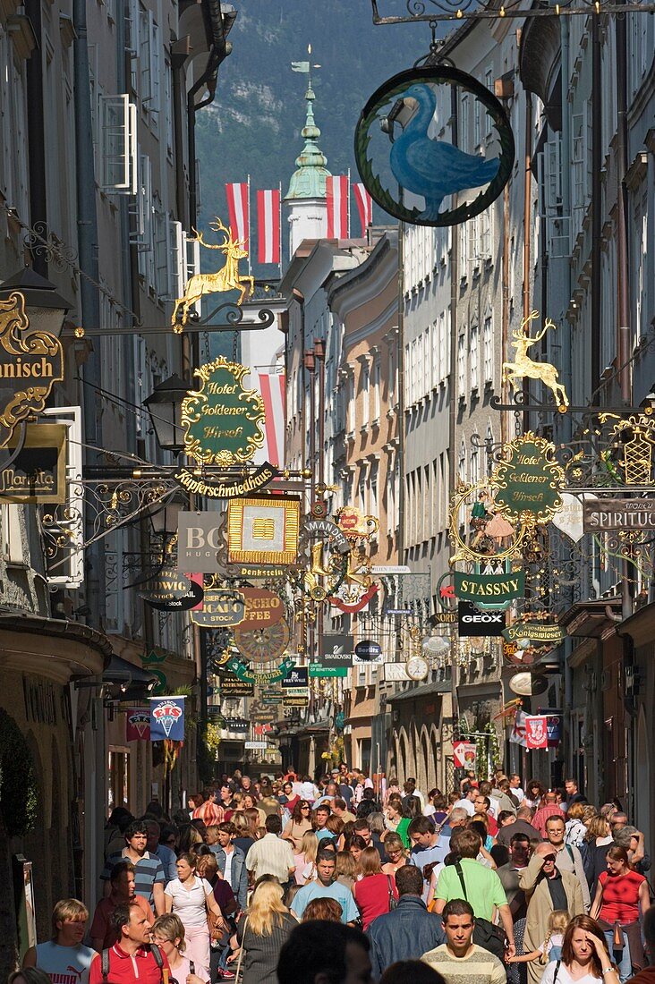 Getreidegasse street Salzburg, Austria