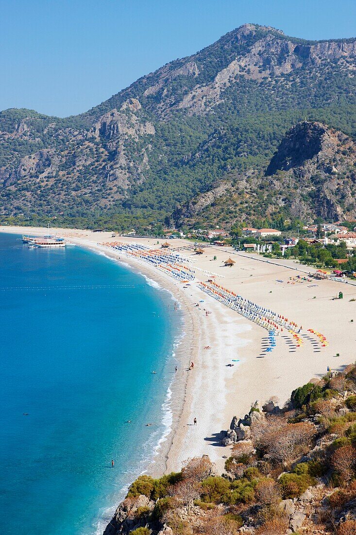 Belcekiz beach in Oludeniz village Province of Mugla, Turkey