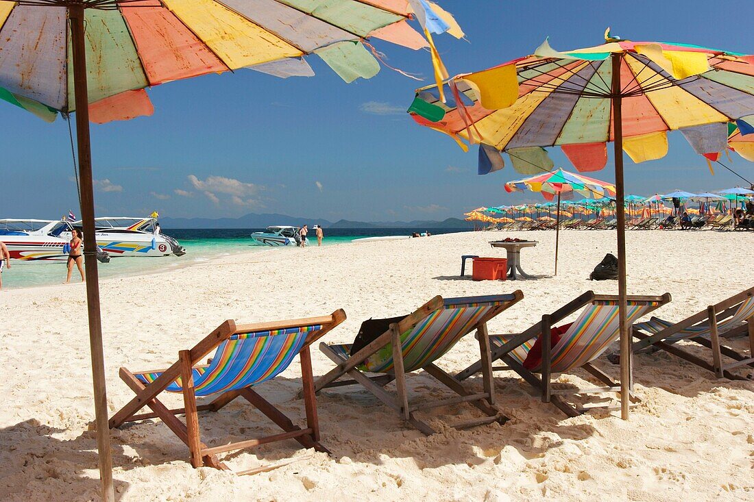 Beach on Ko Khai, a tiny coral island near Phuket, Thailand