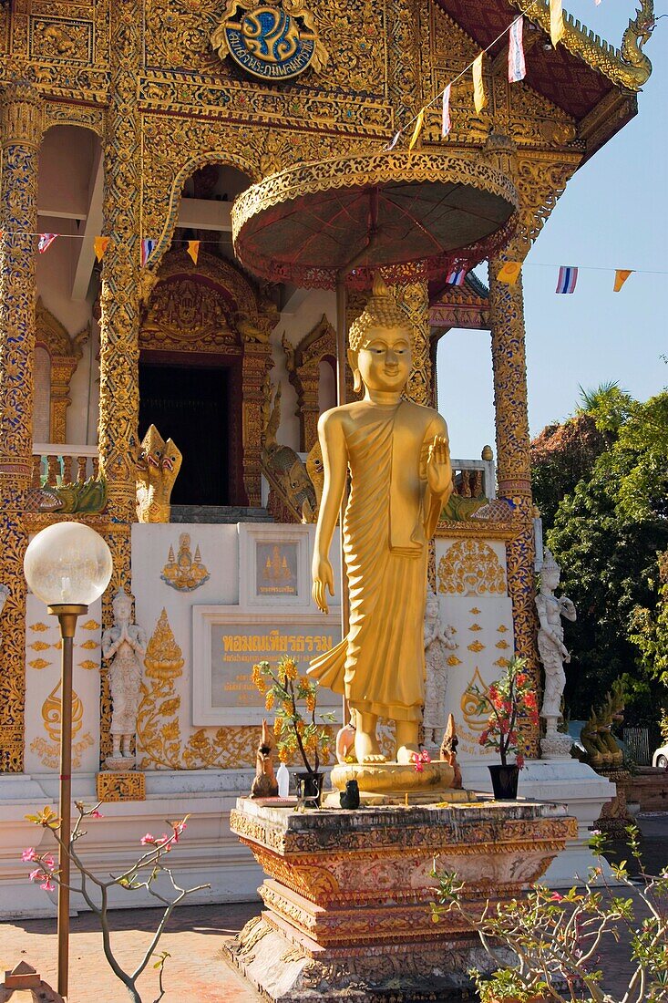 Buddha statue Wat Bupparam, Chiang Mai, Thailand